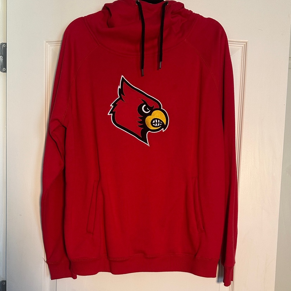 Louisville Cardinals Women’s XXL Red Cowl Neck Hoodie Colosseum